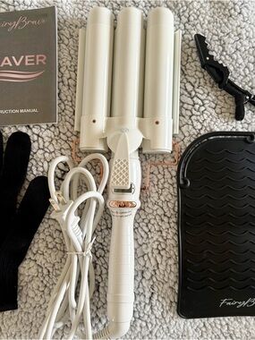 Fairy Brave 3-Bar Triple Barrel Hair Waver - White